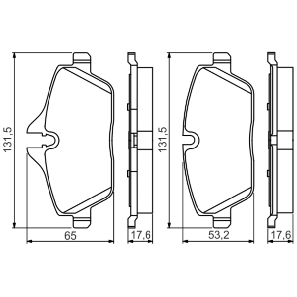 Тормозные колодки Bosch 0986495251