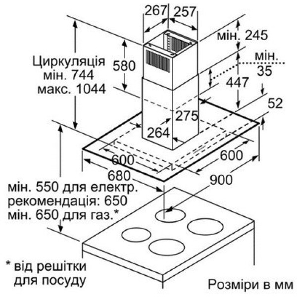Витяжка Bosch DIA098E50