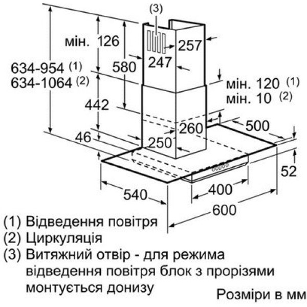 Вытяжка Bosch DWA068E50