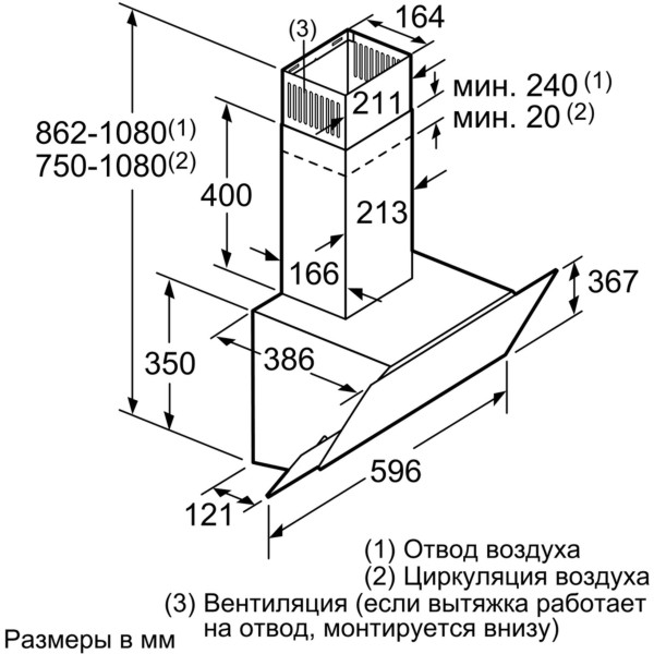 Вытяжка Bosch DWK065G20