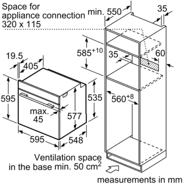 Духова шафа електрична Bosch HNG6764B6
