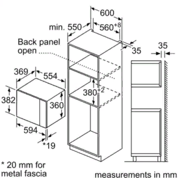 Встраиваемая микроволновая печь Siemens BE555LMS0
