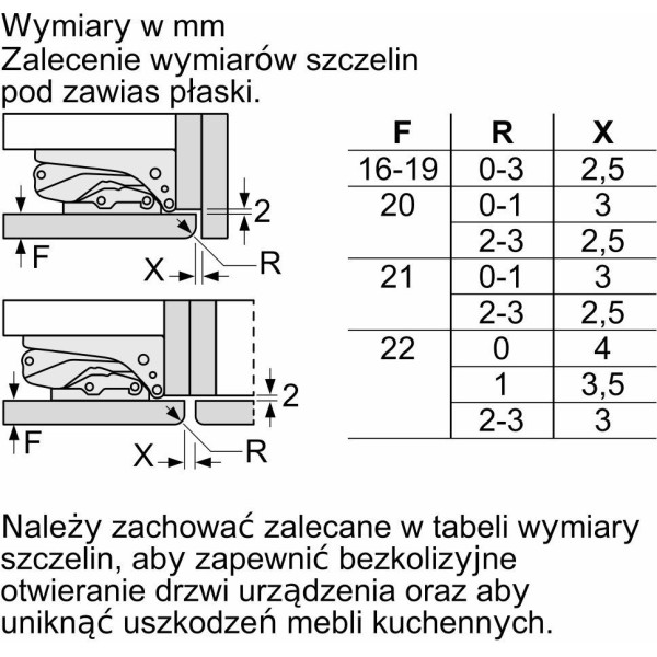 Вбудований холодильник Bosch KIV86NFF0