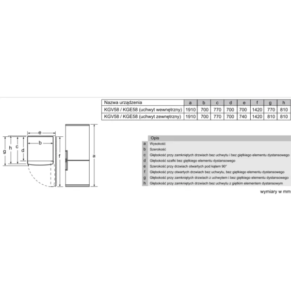 Холодильник Bosch KGV58VLEAS