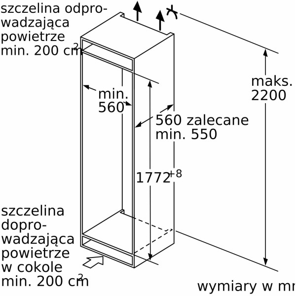 Вбудований холодильник Bosch KIS86HDD0