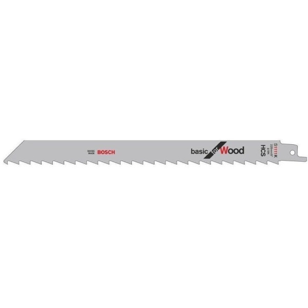 Полотно пильное Bosch S 1111 K Basic for Wood, 2шт (2608650617)